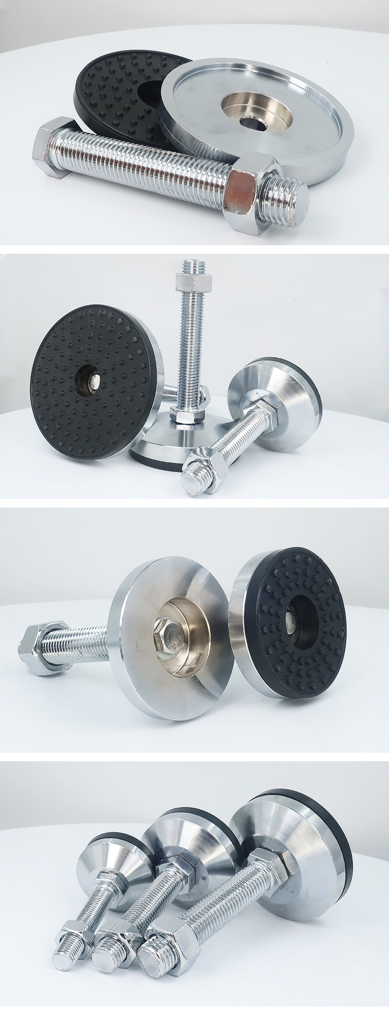 Full Solid Heavy-Duty Leveling Feet, Φ120/Φ150 Base, Chrome-Plated ...